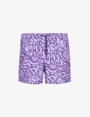 Shop Bjorn Borg Men's Bb Vacay Big 2 Abstract-print Recycled-polyester Swim Shorts