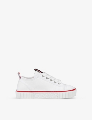 CHRISTIAN LOUBOUTIN: Pedro Junior cotton-canvas low-top trainers