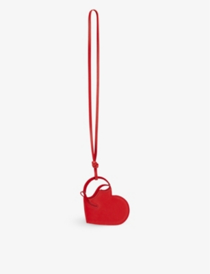 Shop Christian Louboutin Loubi Cl Logo Heart Bag Charm Calf Paris
