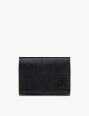 CHRISTIAN LOUBOUTIN: Groovy Trifold logo-plaque leather wallet