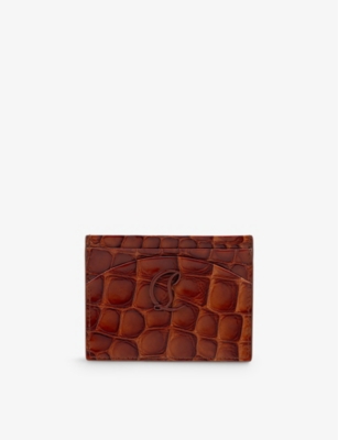 CHRISTIAN LOUBOUTIN: Loubi54 brand-embossed leather card holder