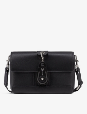 Christian Louboutin Mens Black Groovy Leather Cross-body Bag