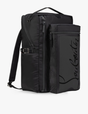 CHRISTIAN LOUBOUTIN: Loubideal logo-print woven backpack