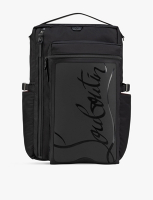 CHRISTIAN LOUBOUTIN: Loubideal logo-print woven backpack