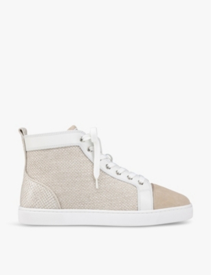 CHRISTIAN LOUBOUTIN: Louis Orlato Flat leather high-top trainers