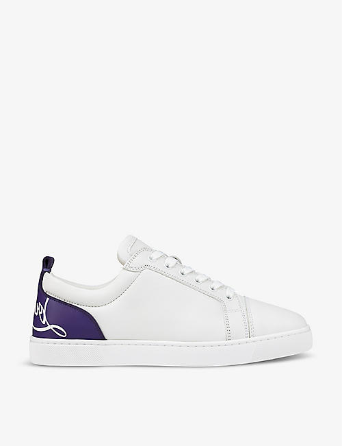 CHRISTIAN LOUBOUTIN: Fun Louis Junior leather low-top trainers