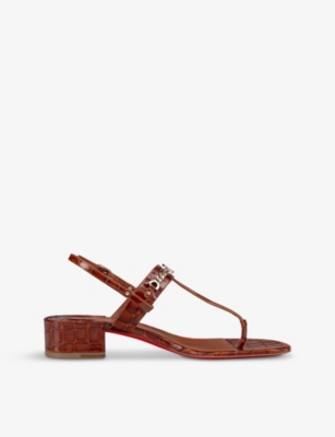 CHRISTIAN LOUBOUTIN: MJ Thong 25 leather sandals