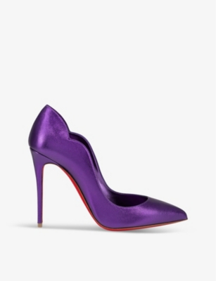 CHRISTIAN LOUBOUTIN: Hot Chick scalloped leather pumps
