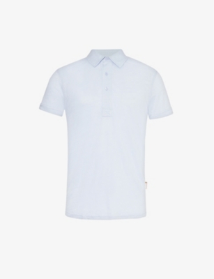 ORLEBAR BROWN: Sebastian brand-tab linen polo shirt
