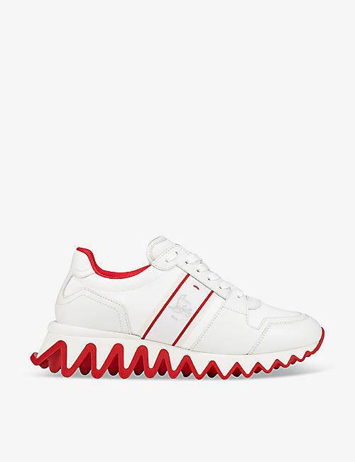 CHRISTIAN LOUBOUTIN: Nastroshark chunky-sole leather low-top trainers