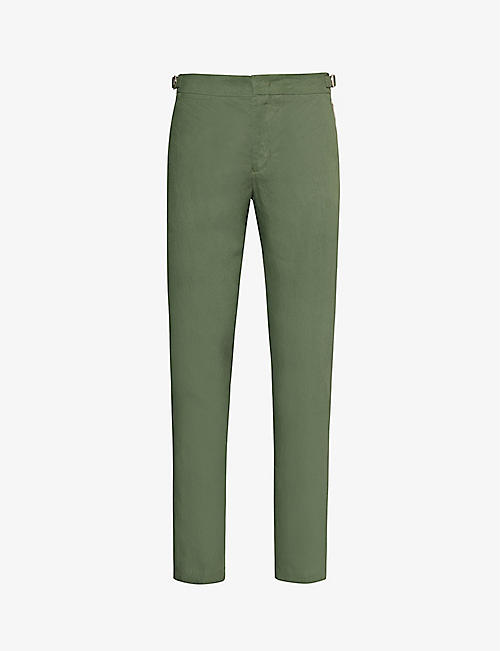 ORLEBAR BROWN: Griffon adjustable tapered-leg linen trousers