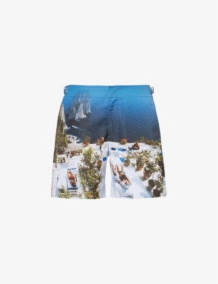 ORLEBAR BROWN: Bulldog graphic-print swim shorts