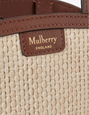MULBERRY: Clovelly mini raffia tote