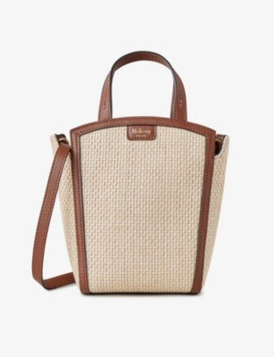 MULBERRY: Clovelly mini raffia tote