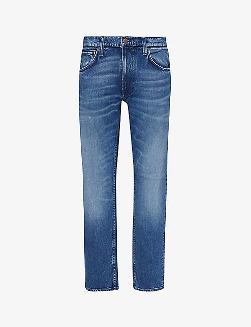 NUDIE JEANS: Lean Dean slim-leg mid-rise stretch-denim jeans