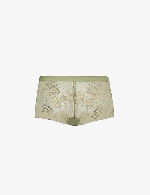 WACOAL: Sensual floral-embroidered stretch-lace briefs