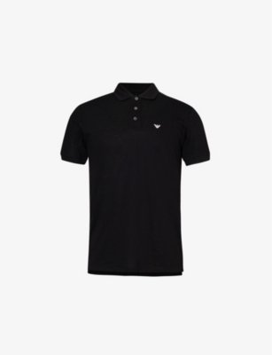 EMPORIO ARMANI: Brand-patch cotton-piqué polo shirt