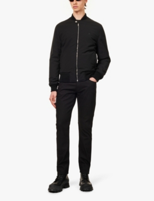 EMPORIO ARMANI: Brand-patch regular-fit tapered-leg low-rise cotton-blend jeans