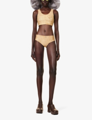 Shop Acne Studios Women's Yellow Emiami Printed Bikini