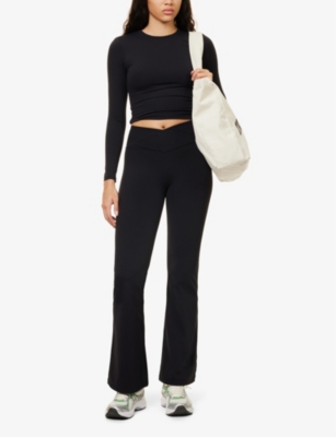 We Are Tala Womens Shadow Black Dayflex Slim-fit Stretch-recycled Nylon Leggings In Shadow Black