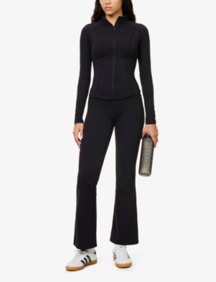 We Are Tala Womens Shadow Black Dayflex Slim-fit Stretch-recycled Nylon Jacket In Shadow Black