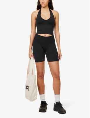 Sculpt Seamless Halterneck Stretch-Woven Top