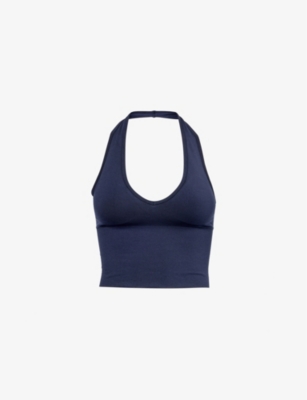 WE ARE TALA: Sculpt Seamless halterneck stretch-recycled polyamide and polyester top