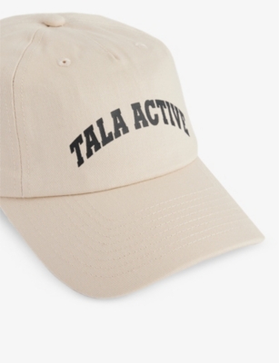 Shop We Are Tala Women's Neutral Tala Active Brand-print Recycled-cotton Baseball Cap