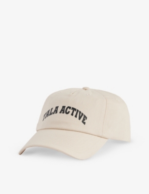 We Are Tala Womens Neutral Tala Active Brand-print Recycled-cotton Baseball Cap
