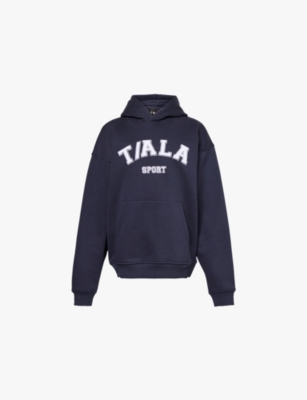 WE ARE TALA: Volly logo-appliqué recycled-polyester and organic cotton-blend jersey hoody