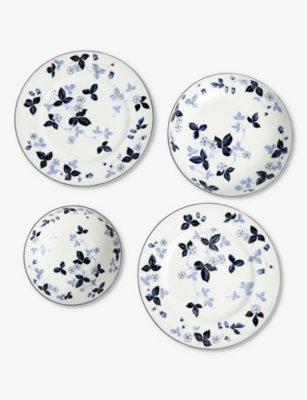 Wedgwood Wild Strawberry Inky Blue 8-piece Bone-china Dinnerware Set