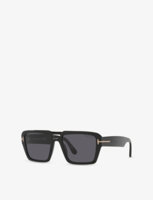 Tom Ford Womens Black Tr001876 Redford Pilot-frame Acetate Sunglasses