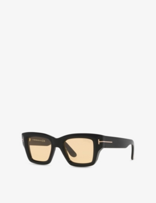 Tom Ford Womens Black Tr001877 Square-frame Acetate Sunglasses