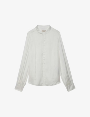 ZADIG&VOLTAIRE: Twina long-sleeve pleated satin blouse
