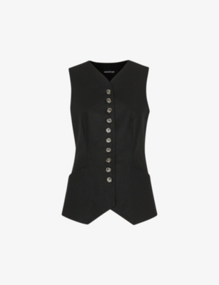 WHISTLES: Lindsey V-neck linen and cotton waistcoat