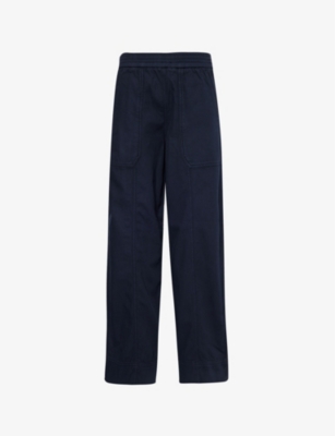 ME AND EM: High-rise straight-leg cotton trousers