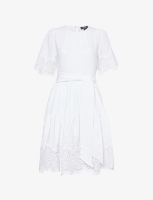 ME AND EM: CHEESECLOTH BRODERIE SHORT SWING DRESS