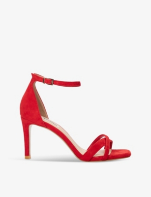 DUNE: Madrina cross-strap heeled leather sandals