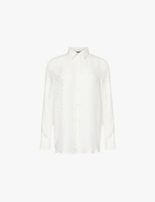 ETRO: Geometric-print regular-fit silk-blend shirt