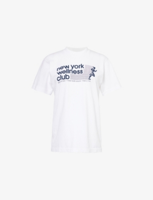 SPORTY & RICH: Wellness Club short-sleeve cotton-jersey T-shirt