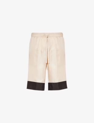 DOLCE & GABBANA: Tortora colour-block silk shorts