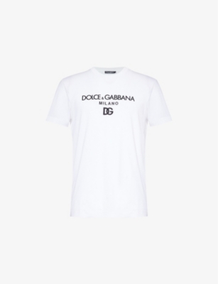 DOLCE & GABBANA: Milano brand-print cotton-jersey T-shirt