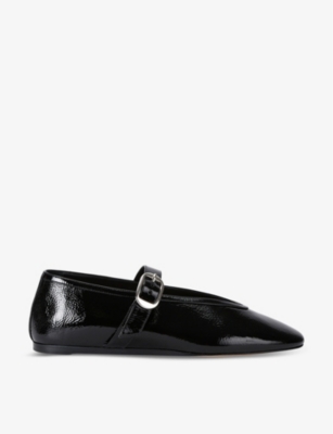 LE MONDE BERYL: Stella pointed-vamp patent-leather Mary-Jane flats