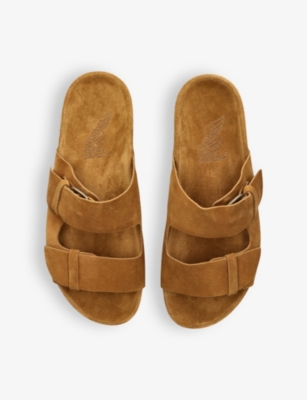 Shop Ancient Greek Sandals Mens Camel/oth Diogenis Double-strap Suede Sandals