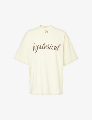 Sisters & Seekers Hysterical Oversized Cotton-jersey T-shirt In Pale Yellow