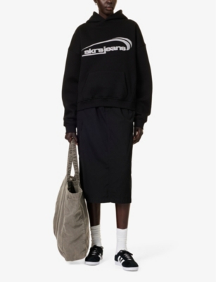 Sisters & Seekers Staten Brand-print Cotton-blend Hoody In Black