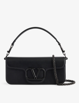 Shop Valentino Women's Nero Loco Leather Shoulder Bag
