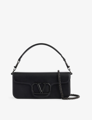 Shop Valentino Women's Nero Loco Leather Shoulder Bag