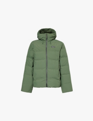 Patagonia Mens  Jackson Glacier Waterproof Wind-resistant Recycled-polyester Down Jacket In Torrey Pine Green