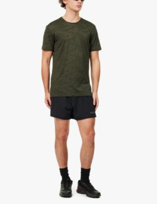 BJORN BORG MENS RUNNING PERFORATED STRETCH-RECYCLED POLYESTER SHORTS BLACK XXL 